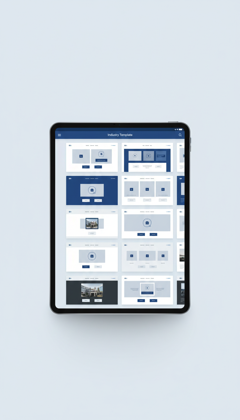Sélection de modèles métiers sur tablette